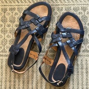 Navy Strappy Sandals